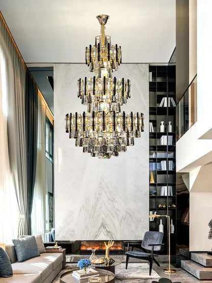 Decorbites™ Crystal Hollow Villa Kronleuchter: Moderne Luxus-Hängeleuchte für Wohnzimmer und Hotel-Lobby