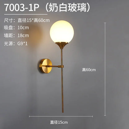 Decorbites™ Glasball Gold LED Wandlampe Modern Nordisch Innenleuchte