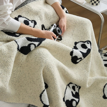 Decorbites™ Kawaii-Panda-Jakard-Wickel-Decke