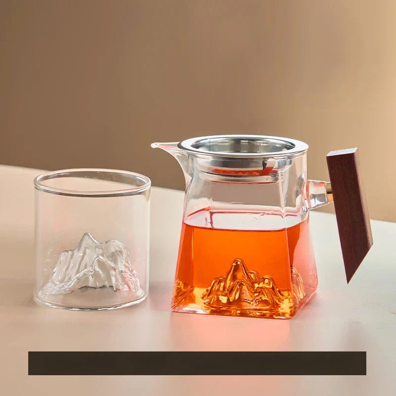Decorbites™ Glas-Kung-Fu-Teebecher-Set mit Griff und Sieb, 350 ml