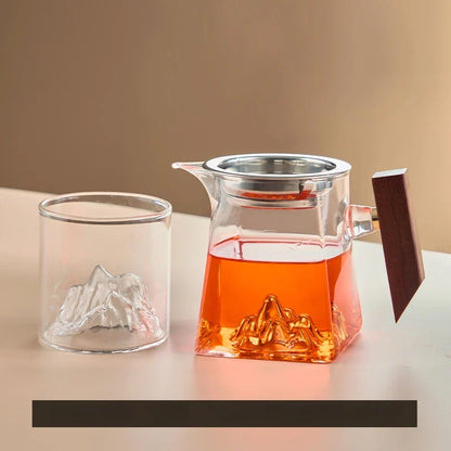 Decorbites™ Glas-Kung-Fu-Teebecher-Set mit Griff und Sieb, 350 ml