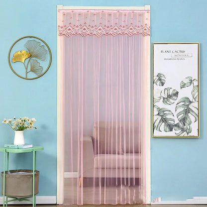 Decorbites™ Spitzeneinfassung Sommer-Insektenschutz-Türvorhang für Wohnzimmer und Schlafzimmer
