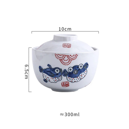 Decorbites™ 4,25" Keramik-Eintopf-Topf-Schüssel mit Deckel - Mehrzweck-Dampf-Ei-Suppenschüssel - Kleine Dampfschale für langsames Garen - Geschirr für Zuhause & Restaurant