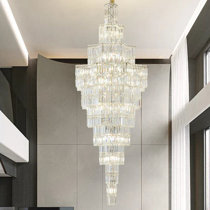 Decorbites™ Kristall-Treppenhaus-Lüster: Luxuriöser europäischer Stil für das Wohnzimmer einer Villa