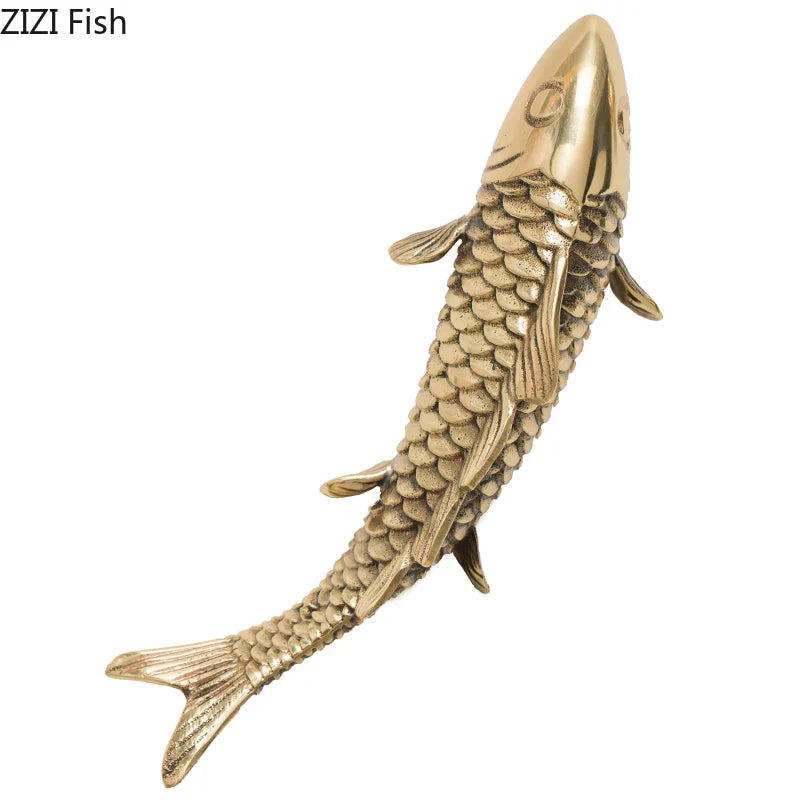 DecorBites™ Gold Coral Carp Lotus Leaf Fish Wall Decor Ornaments