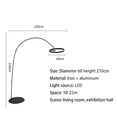 Decorbites™ Große Dimmbare Goldene Kupferne Schwarze LED Stehlampe für Wohnzimmer und Hotel
