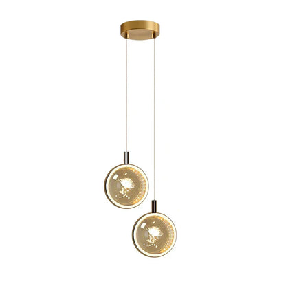 DecorBites™ Dandelion Crystal Ball Chandelier LED Hanging Lamp for Bedroom and Restaurant