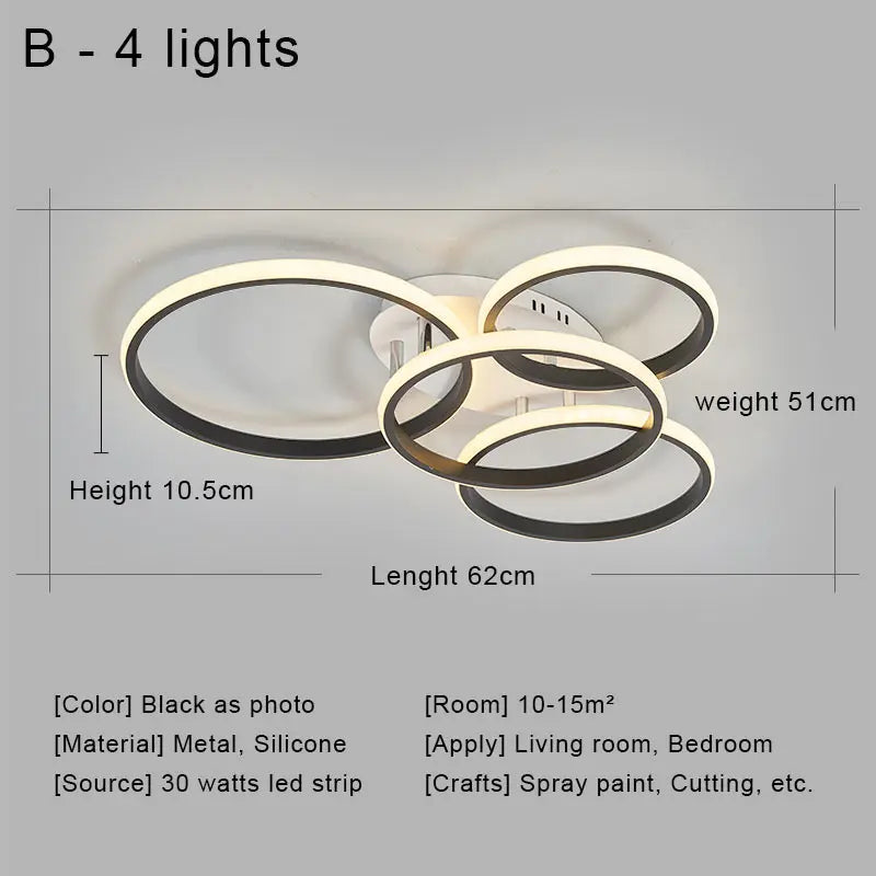 White LED Remote Chandelier