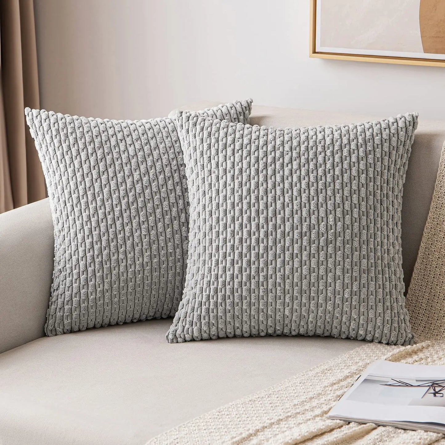 DecorBites™ Decorative Pillow Cover 45x45cm for Living Room Sofa Home Decor