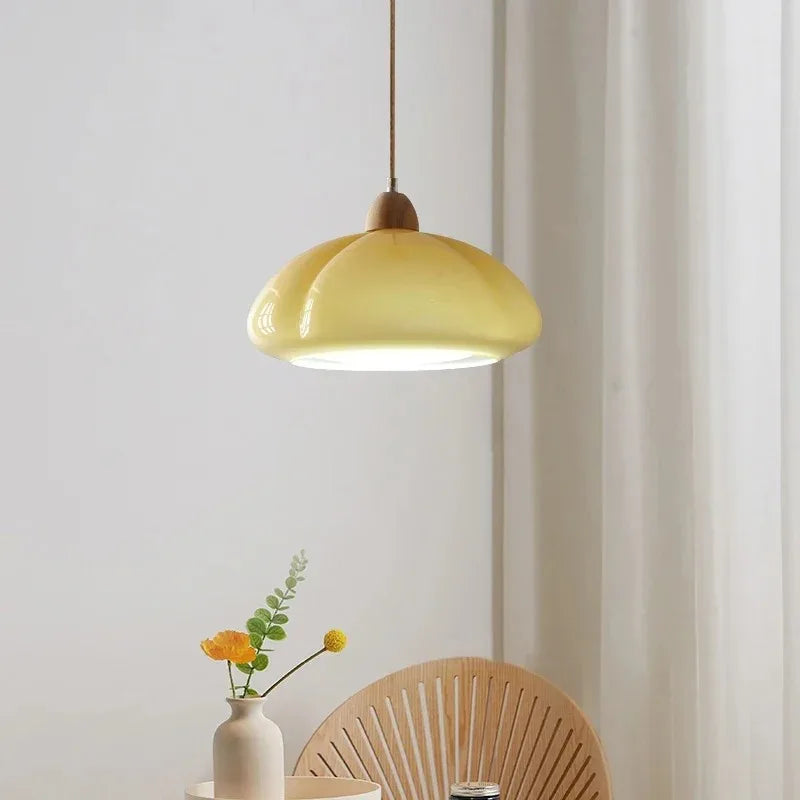 DecorBites™ Glass Pumpkin Chandelier for Restaurant Balcony and Bedroom Lighting