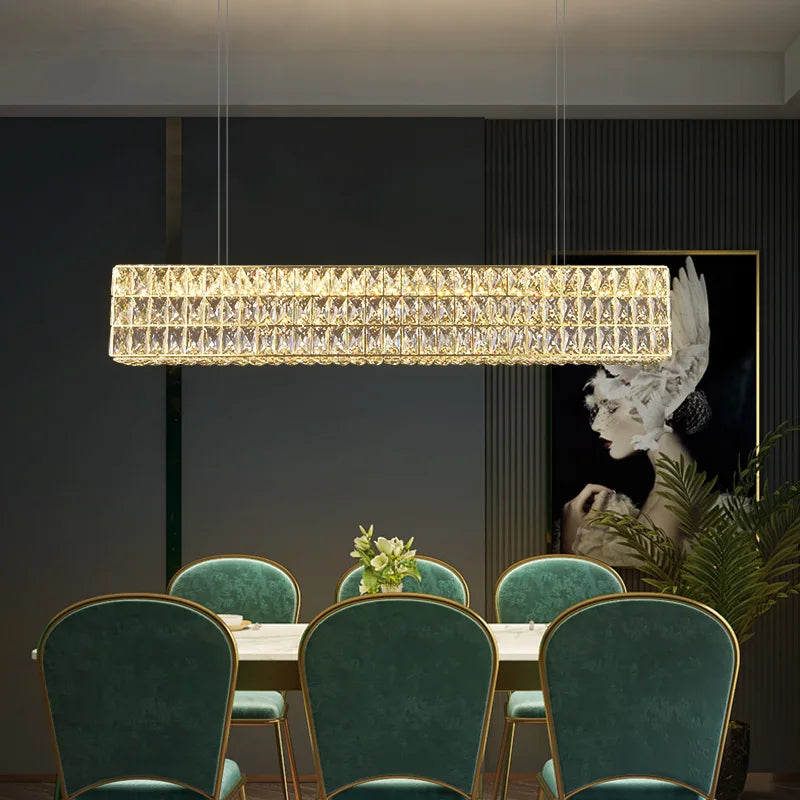 DecorBites™ Crystal Circle Pendant Chandelier - Luxury Lighting for Interior Decoration