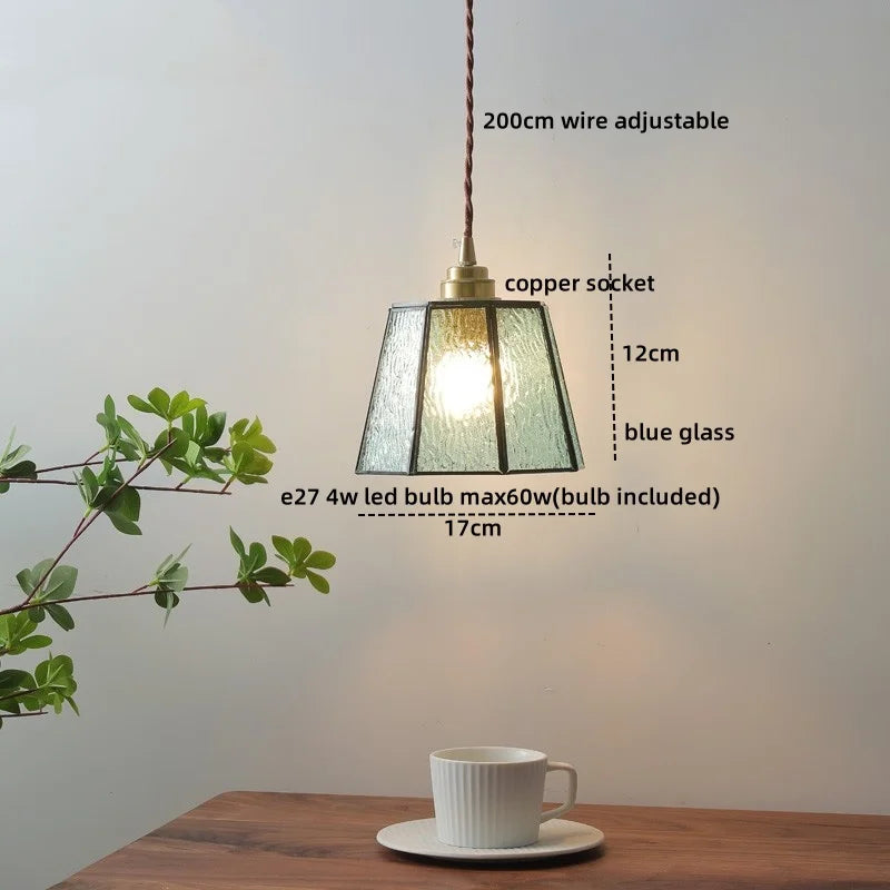 Decorbites™ Glas-Kupfer-LED-Hängeleuchte: Nordische Pendelleuchte, Wohnzimmer Schlafzimmer Couch-Tisch-Schalter