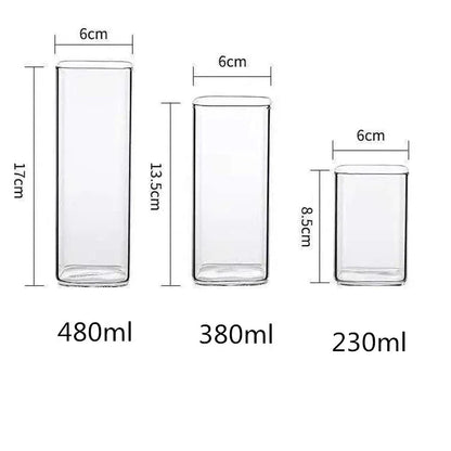 Decorbites™ Glas-Kaffeetasse Teetasse Becher mit Henkel Trinkgeschirr Frühstück Milchbecher Glasbecher