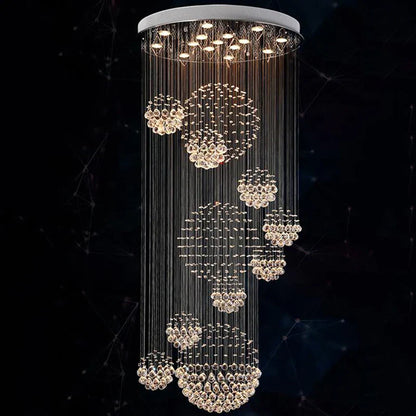 DecorBites™ Crystal Ball Chandelier: Modern Design, Large Size, High Quality, Room Decor Lighting