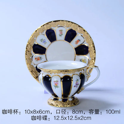 Decorbites™ Geprägtes Gold Bone China Teetassenservice-Set, Deutsches Design Trinkgeschirr
