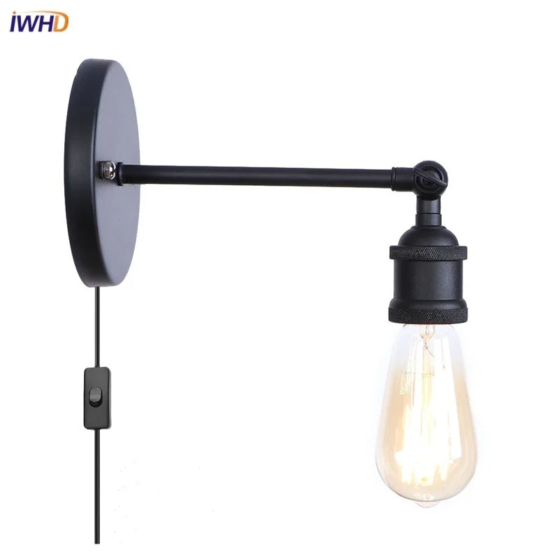 Decorbites™ Industrielles Vintage Steckdosens LED Wandlicht für Badezimmerspiegel Treppenhaus Balkon