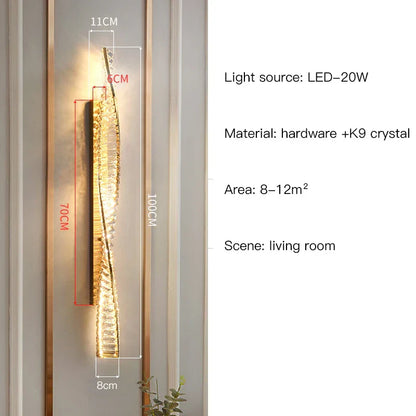 DecorBites™ Crystal Wall Sconce for Bedroom & Living Room Decor