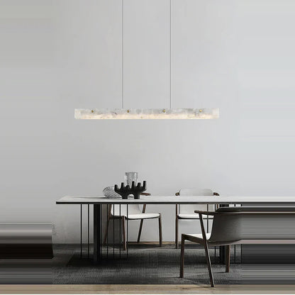 Decorbites™ Art-Deco-Marmor-Stahl-Kronleuchter: Moderne LED-Beleuchtung in Schwarz und Gold für das Esszimmer