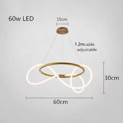 Modern Linear Stainless Steel LED Pendant Light
