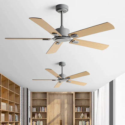 DecorBites™ 56-Inch Black Industrial Style Ceiling Fan with Remote Control for Indoor Use