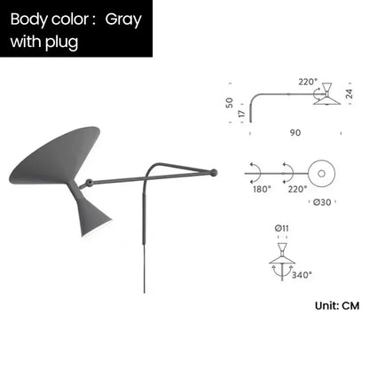 DecorBites™ Industrial Design Rotatable Wall Sconce Lamp for Living Room and Bedroom