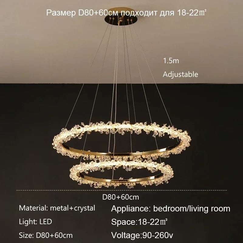 Decorbites™ Kristallanhänger-Lüster Moderne Luxus-Innenraumdekoration Beleuchtung