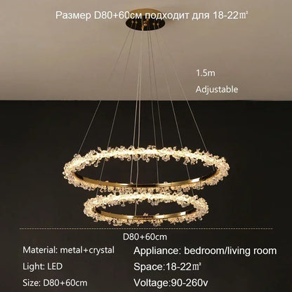 Decorbites™ Kristallanhänger-Lüster Moderne Luxus-Innenraumdekoration Beleuchtung