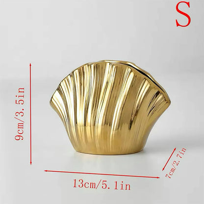 Decorbites™ Gradient Shell Keramikvase | Bunte Blumentopf Heimdekoration & Accessoires
