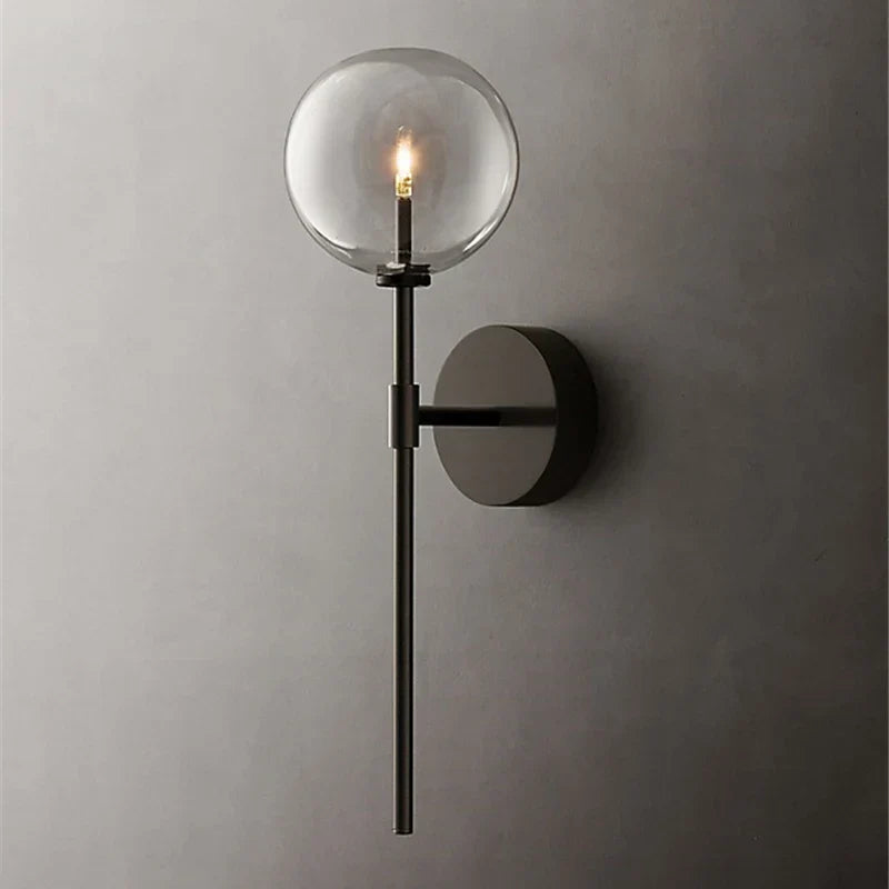 Decorbites™ Klare Glasballen Lange Wandlampe - Retro-Stil für Wohnzimmer, Schlafzimmer, Küche