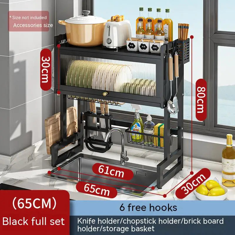Decorbites™ Küchenschrank-Organizer-Regal für Spüle Gewürz Besteck Aufbewahrung