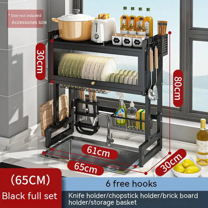 Decorbites™ Küchenschrank-Organizer-Regal für Spüle Gewürz Besteck Aufbewahrung