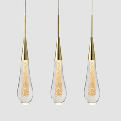 DecorBites™ Gold Crystal Pendant Light: European Luxury LED Bar Lamp