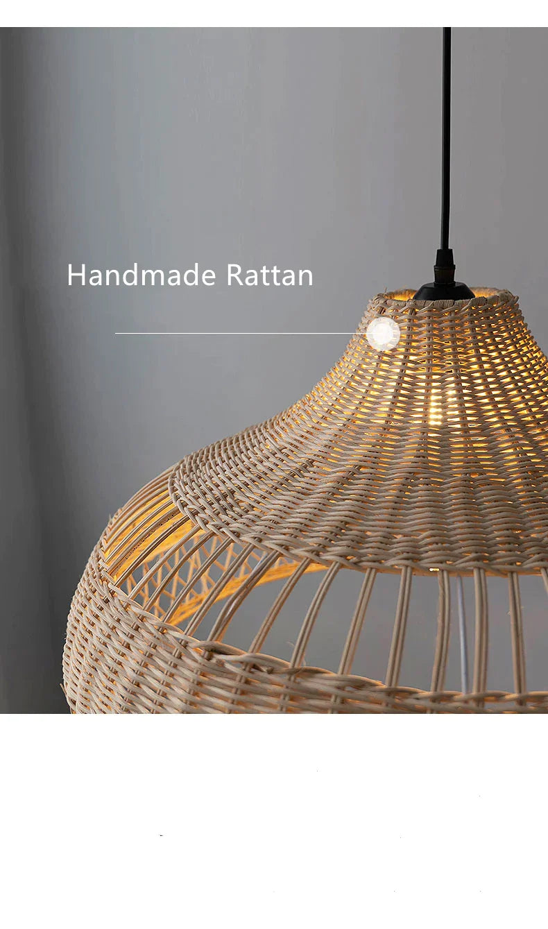 Decorbites™ Bambus-Rattan-Hängeleuchten für Küsten-Wabi-Sabi-Heimdekoration