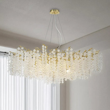DecorBites™ Golden Money Tree Crystal Chandelier for Elegant Home Décor