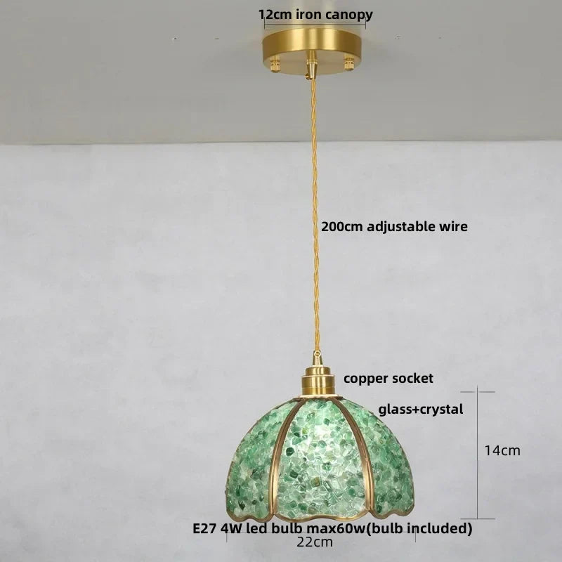 DecorBites™ Crystal Glass LED Pendant Lamp, Adjustable Modern Luxury Hanging Lights