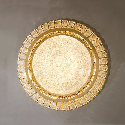 Decorbites™ Gold Kristall-Deckenleuchte: Nordisch Moderne Runde Leuchte für Schlafzimmer und Restaurant