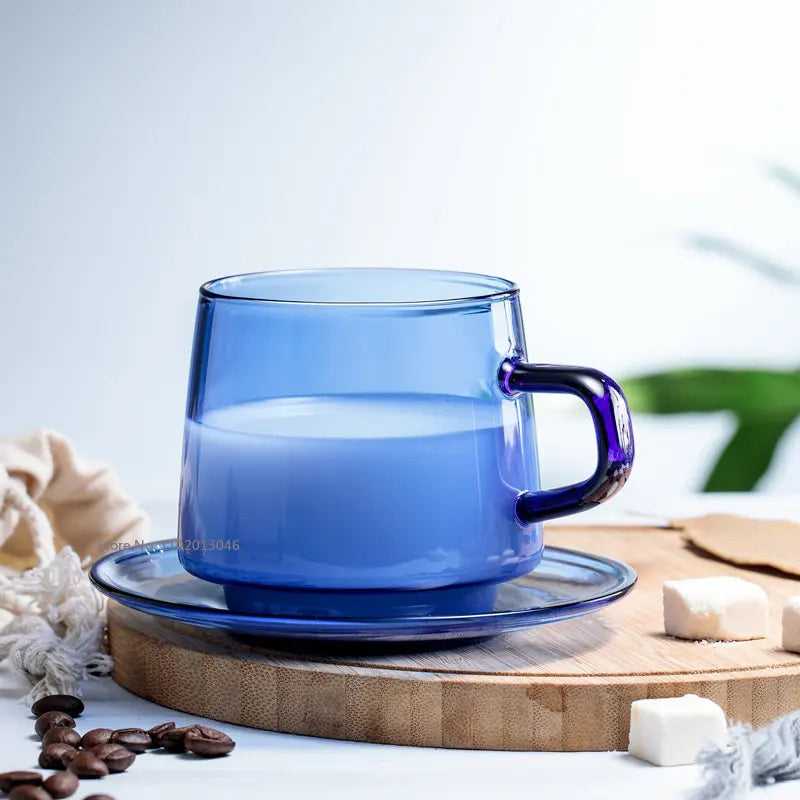 Decorbites™ 350ml Glas-Kaffeetasse Teetasse Saftbecher Hitzebeständig Langlebig Hochwertiges Borosilikatglas