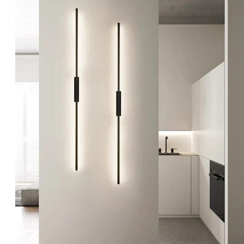 Modern LED Wall Sconce Black 100cm Up-Down