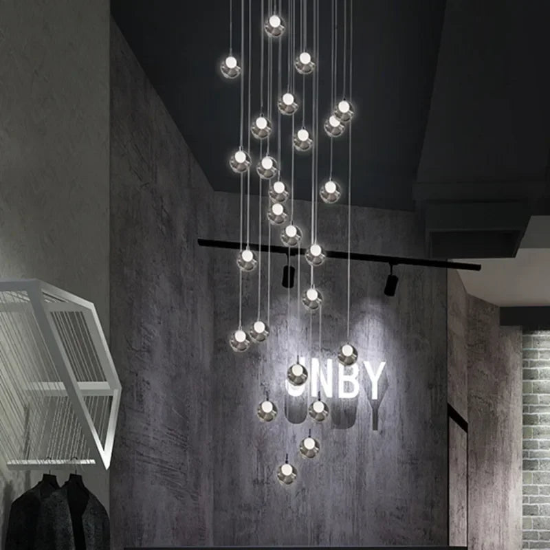 DecorBites™ LED Chandelier: Modern Lighting for Living, Dining, and Staircase Areas