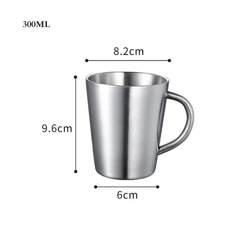 Decorbites™ Doppeltwandiger Edelstahl-Thermobecher mit Henkel für Kaffee und Bier