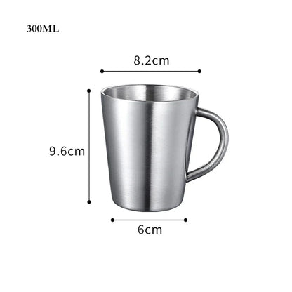Decorbites™ Doppeltwandiger Edelstahl-Thermobecher mit Henkel für Kaffee und Bier