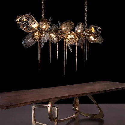 DecorBites™ Crystal Duplex Chandelier: Modern Artistic Living Room Lighting