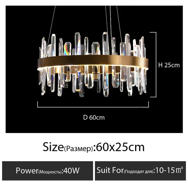 Decorbites™ K9-Luxus-Hängeleuchter, LED-Innenbeleuchtung für Küche, Wohnzimmer, Schlafzimmer