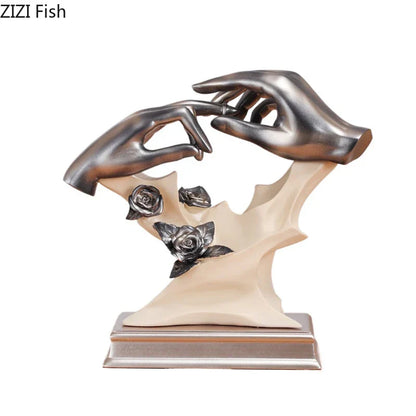 Decorbites™ Paar-Ringe-Statue Schreibtisch-Dekoration Harz-Handwerk Raum-Dekoration