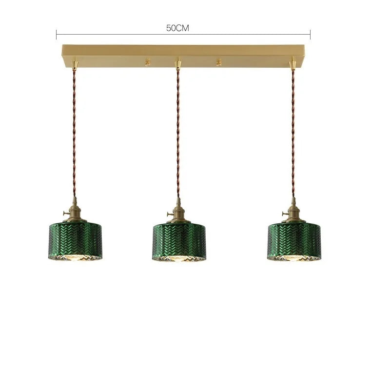 Decorbites™ Grüne Glas-LED-Hängeleuchten für Innenbeleuchtung im Zuhause, Wohnzimmer, Bar & Café