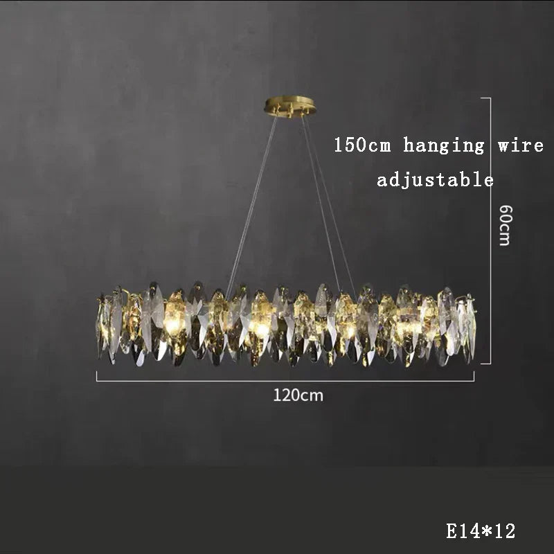 Decorbites™ Kristall 2024 Kronleuchter LED-Leuchte für die Dekoration von Ess- und Wohnzimmer