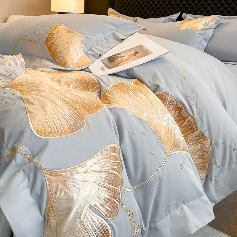Gold Ginkgo Cotton Bedding