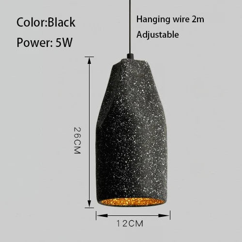 Decorbites™ Industrieller Stil Pendelleuchte, Grau/Schwarz E27 Lampe für Schlafzimmer, Café, Bar