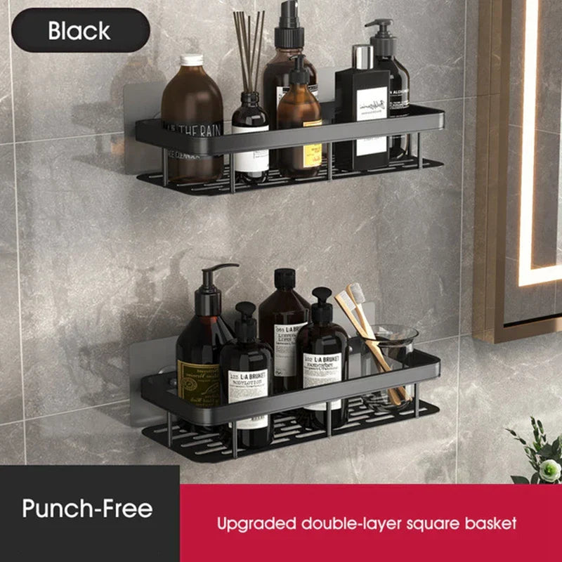 DecorBites™ Corner Shower Shelf Bathroom Storage Holder Shampoo Organizer & Accessories