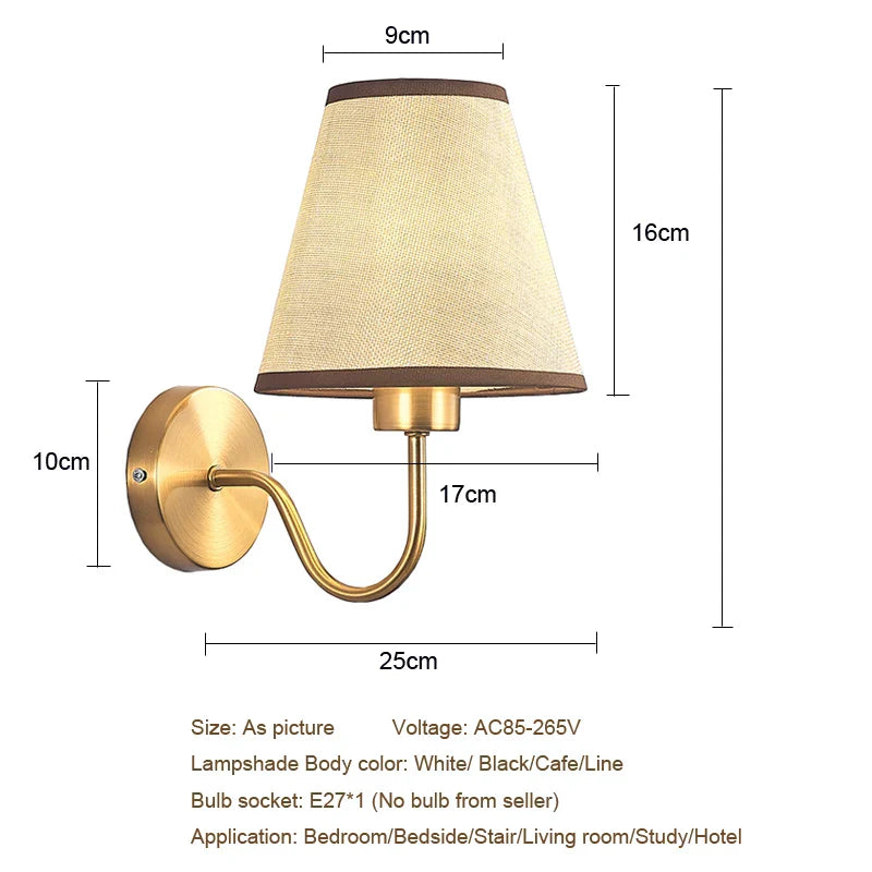 Decorbites™ Goldstoff-Wandlampe: Moderne nordische Schlafzimmerleuchte für Hotelgänge & TV-Hintergrund.